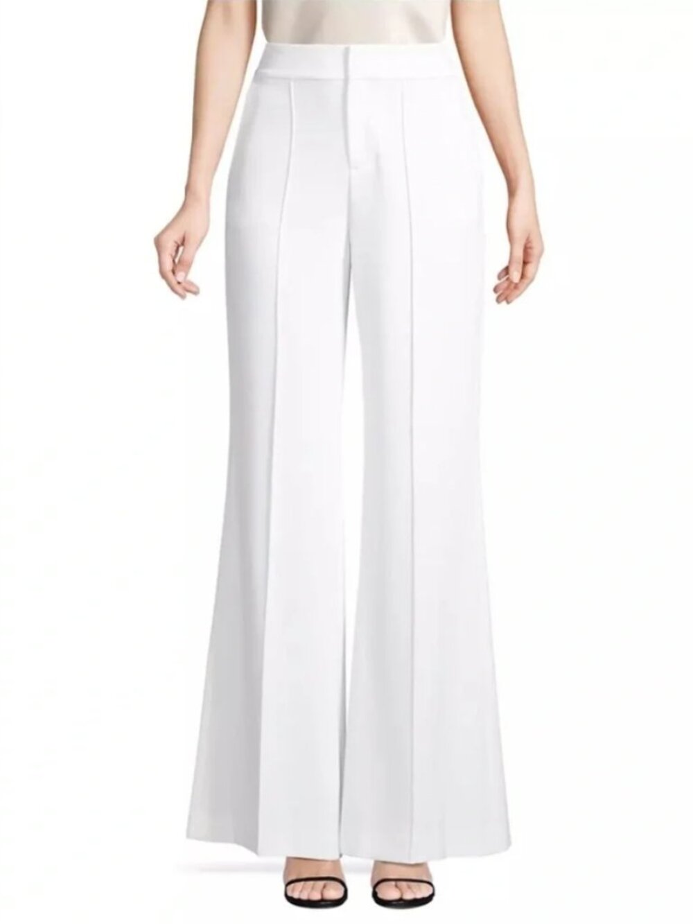 NWT Alice + Olivia Dylan High-Waist Wide-Leg Pants Size 12 New w/Tag Retail $295